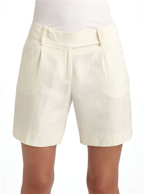 michael kors bermuda shorts|Linen Blend Bermuda Shorts .